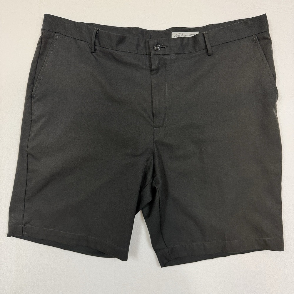 Greg Norman Golf Shorts Mens‎ 42 Gray Performance Flat Front Casual Stretch